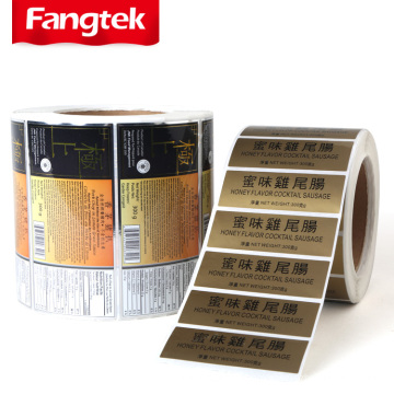 Self Adhesive Custom Printed Food Safety Stickers, Food Packaging Waterproof Juice Label